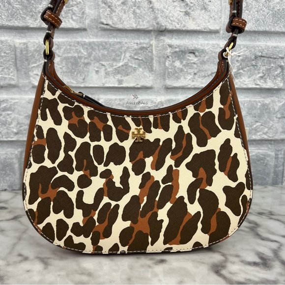 Tory Burch Emerson Printed Shoulder Bag In Leopard Print - Picture 2 of 12